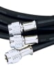 MV4H4P5Z CPS BlackMax Black - Chrome R-134a 22 404A 410A 4 Valve Anodized Aluminum Sight Glass Manifold Gauge Set With 5 ft. Premium Hoses - Image 2 of 0