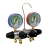 25158 JB Industries 4 Valve Aluminum Manifold R-22/R-134A/R-404A 3-1/8" Liquid Filled Gauges and 60" CCLE Hose Set - Image 3 of 0