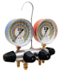 25708 JB Industries 4 Valve Aluminum Manifold R-22/R-134A/R404A/R-410A 4" Gauges and 60" CCLE Hose Set - Image 3 of 0