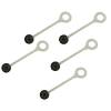 A31992 JB Industries 1/4" Plastic O-Ring Seal Cap w/Plastic Retainer Strap 5 Pack - Image 1 of 0