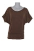 Brown crew neck women's plus size short sleeve top - Image 1 of 0