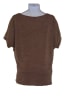 Brown crew neck women's plus size short sleeve top - Image 2 of 0