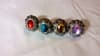 Oval rhinestone metal rings with, stretch bands in pink, amber, blue or red - Image 1 of 0