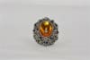 Oval rhinestone metal rings with, stretch bands in pink, amber, blue or red - Image 5 of 0