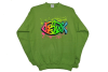 Crew neck cotton blend youth Jesus tie-dye sweatshirts in purple, lime, or gold - Image 2 of 0