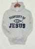 Cotton teen's unisex gray Property Of Jesus hoodie with kangaroo pockets - Image 1 of 0
