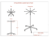 Mobile Apron Spyder Storage Rack<br>8 Peg - Image 4 of 0