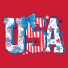 SC Soft Pattern Letter USA - Red - Image 2 of 0