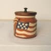 Flag Pot with Wooden Lid (MTO) $135 - Image 1 of 0