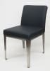 Modern Black Upholstered Silver Chair - Image 1 of 0