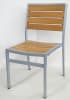 Espresso Aluminum Chair â€“ Grey Powder Coated  Frame with All-Aluminum Espresso Slats - Image 2 of 0