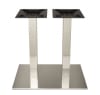 Square Brushed Silver 304 Stainless Steel Restaurant Table Base |Commercial - Image 4 of 0