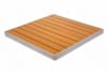 Natural Synthetic Teak Table Top with Silver Edge | Outdoor Dining - Image 1 of 0