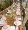 Natural Synthetic Teak Table Top with Silver Edge | Outdoor Dining - Image 2 of 0