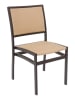 Outdoor PE Faux Wicker Black Stacking Chair - Image 1 of 0