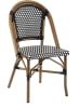 Green & Ivory French Rattan Bistro Chair | Commercial Restaurant Seating - Image 4 of 0