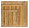 Teak Plank Plantation Wood Umbrella  Restaurant Table Tops - Image 1 of 0