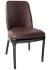 Upholstered Wood Restaurant Chair with Black High Back - Image 1 of 0