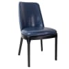 Upholstered Wood Restaurant Chair with Black High Back - Image 2 of 0