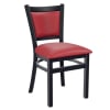 Black Metal Upholstered Restaurant Dining Chair - Image 2 of 0