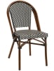 Rattan Aluminum Chair Blue White Weave - Image 2 of 0