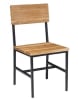 Reclaimed Wood Black Metal Industrial Chair - Image 3 of 0