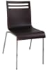 Bent Wood Espresso with High Quality Chrome Metal Frame Stacking Chair. Real Wood Veneer Seat & Back. - Image 1 of 0