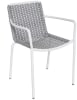 Outdoor Gray/White Wicker Arm Chair - Image 1 of 0
