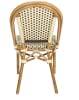 Rattan Bistro Aluminum Arm Chairs; CrÃ¨me Chocolate - Image 2 of 0
