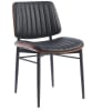 Modern Upholstered White Channel Metal Chair - Image 2 of 0