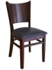 Dining Chair with Wood Grain Curved Back - Image 1 of 0