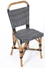 rattan-wood-navy-white-restaurant-chair - Image 1 of 0