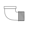 90° Street Elbow, Brass, 1" - Image 2 of 0