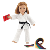 18-inch Doll Clothes - Karate Outfit with Color Belts and Red Kick-Pad - fits American Girl ® Dolls - Image 2 of 0