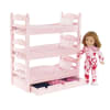 18-Inch Doll Furniture - Stackable Pink Triple Bunk Bed with Storage - fits American Girl ® Dolls - Image 2 of 0