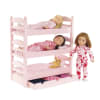 18-Inch Doll Furniture - Stackable Pink Triple Bunk Bed with Storage - fits American Girl ® Dolls - Image 4 of 0