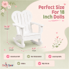 photo of 18-Inch Doll Furniture - White Adirondack Rocking Chair - fits American Girl ® Dolls - Image 2 of 0