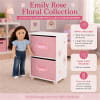 18 Inch Doll Dresser - Furniture for Dolls – Floral Collection | Wooden MDF, 2 Large Fabric Storage Bins, Fits American Girl Dolls - Image 4 of 0