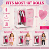 18-Inch Doll Furniture - Open Wardrobe Closet - fits American Girl ® Dolls - Image 3 of 0