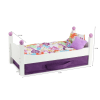 18-Inch Doll Furniture - White Stackable Single Bed with Bedding - fits American Girl ® Dolls - Image 5 of 0