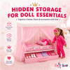 18" Doll Canopy Single Bed with Storage Drawer, fits American Girl Dolls - Image 4 of 0