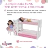 18-Inch Doll Furniture - Bunk Bed with Built-in Desk and Storage - fits American Girl ® Dolls - Image 3 of 0