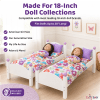 18-Inch Doll Furniture - White Stackable Bunk Bed with Ladder - fits American Girl ® Dolls - Image 5 of 0