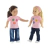 photo of 18-inch Doll Clothes - Set of 5 Pastel Pink T-Shirts - fits American Girl ® Dolls - Image 3 of 0