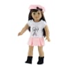 18-Inch Doll Clothes - Eiffel Tower Paris Graphic T-Shirt and Pleated Skirt Outfit - fits American Girl ® Dolls - Image 1 of 0