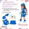 Emily Rose 18 Inch Doll Clothes | 18" Doll Daisy Girl Scout-Inspired 5 Piece Doll Clothing Uniform, Including Tunic with Embroidered Patches! | Gift Boxed! - Image 3 of 0