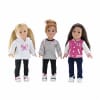 18 Inch Doll Clothes - 3 Pair (Pink, White, and Black) Sneakers - fits American Girl ® Dolls - Image 2 of 0