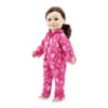 18-inch Doll Clothes - Pink Snowflake Print 2-Piece Classic Pajamas/PJs with Teddy Bear - fits American Girl ® Dolls - Image 3 of 0