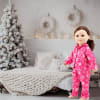 18-inch Doll Clothes - Pink Snowflake Print 2-Piece Classic Pajamas/PJs with Teddy Bear - fits American Girl ® Dolls - Image 4 of 0