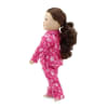 18-inch Doll Clothes - Pink Snowflake Print 2-Piece Classic Pajamas/PJs with Teddy Bear - fits American Girl ® Dolls - Image 5 of 0
